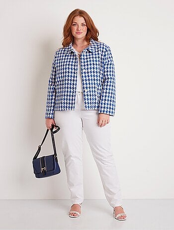 Veste pied de poule courte
