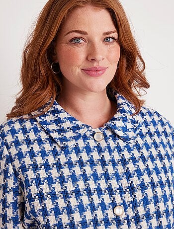 Veste pied de poule courte