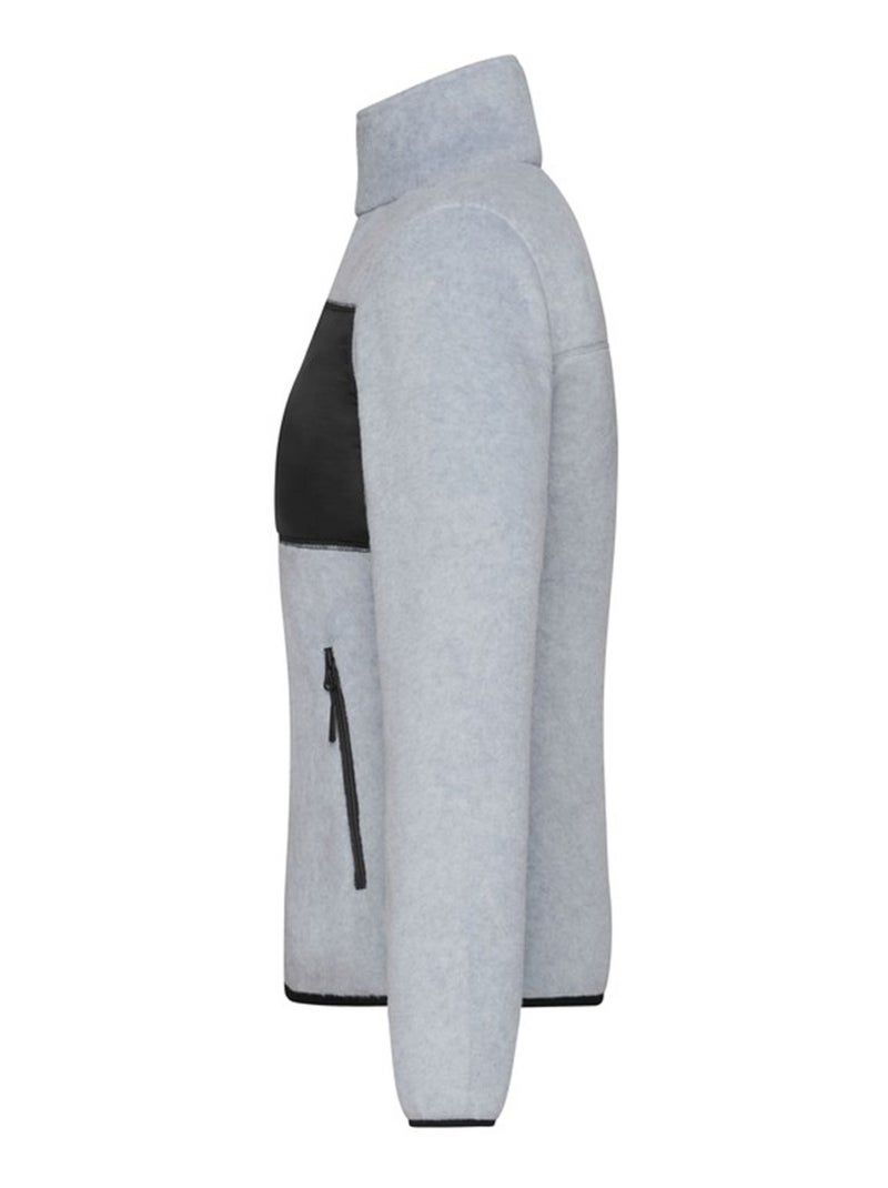 Veste polaire - james and nicholson Gris clair - Kiabi