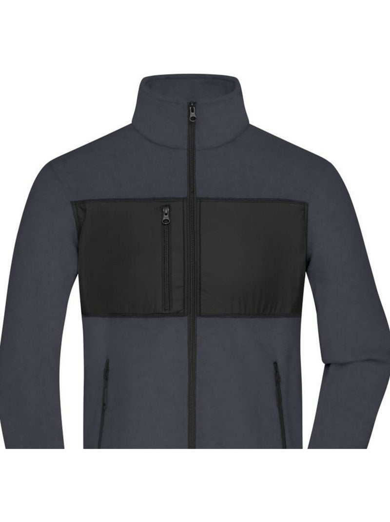 Veste polaire - james and nicholson Noir mat - Kiabi