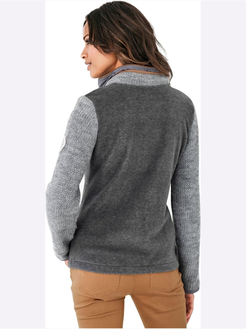 Veste polaire - taille standard - helline Gris - Kiabi