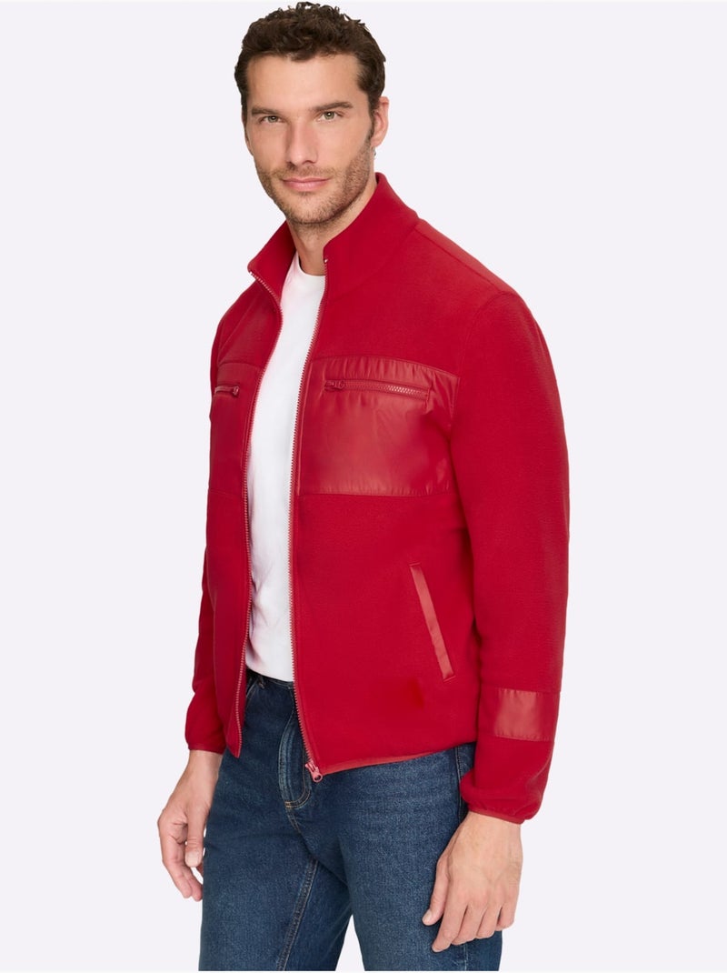 Veste Polaire 4 Poches à Glissière - Taille Standard - Witt Rouge - Kiabi