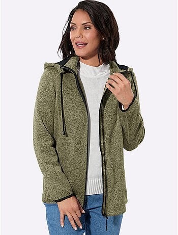 Veste polaire avec capuche amovible et poches à glissière - Taille standard - Witt