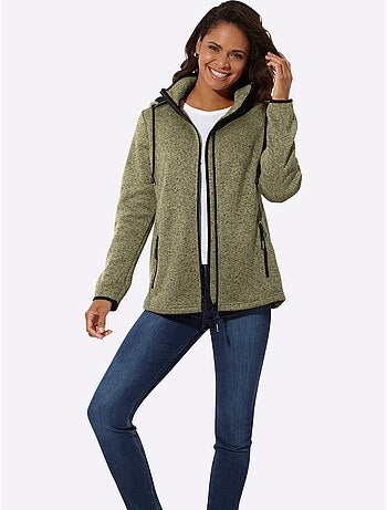 Veste polaire avec capuche amovible et poches à glissière - Taille standard - Witt