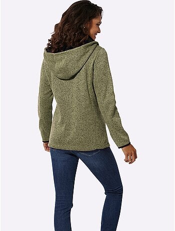 Veste polaire avec capuche amovible et poches à glissière - Taille standard - Witt