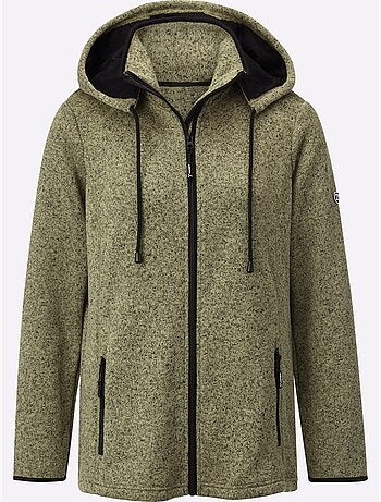 Veste polaire avec capuche amovible et poches à glissière - Taille standard - Witt