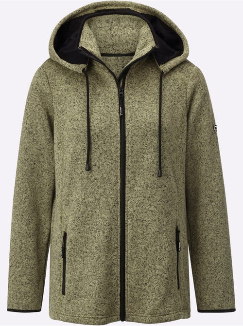 Veste polaire à capuche amovible avec poches zippées - Taille standard - Witt - Kiabi