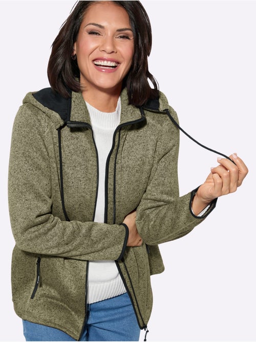 Veste polaire à capuche amovible avec poches zippées - Taille standard - Witt - Kiabi
