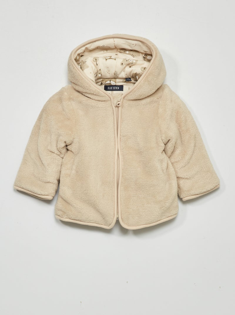 Veste polaire à capuche Beige - Kiabi