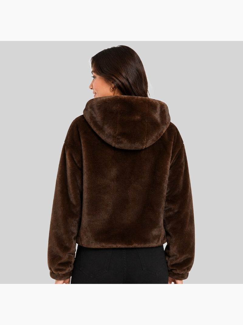 Veste polaire à capuche dadani – geographical norway Marron - Kiabi