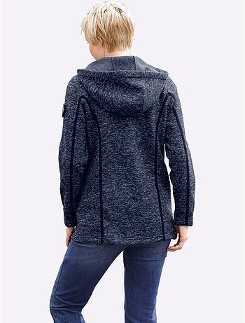 Veste polaire à capuche polaire tricotée à l'intérieur légèrement gratté - taille standard - witt