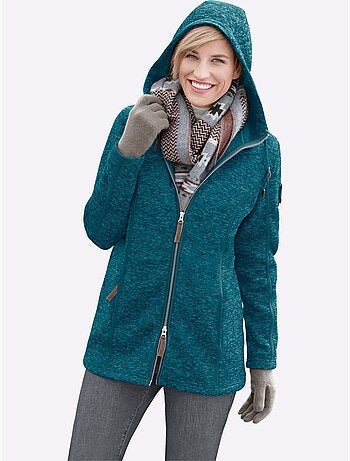 Veste polaire à capuche polaire tricotée à l'intérieur légèrement gratté - taille standard - witt