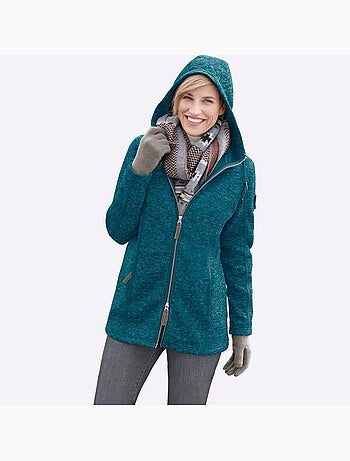 Veste polaire à capuche polaire tricotée à l'intérieur légèrement gratté - taille standard - witt