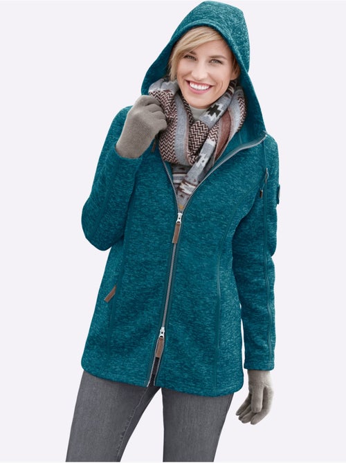 Veste polaire à capuche polaire tricotée à l'intérieur légèrement gratté - taille standard - witt - Kiabi Veste polaire à capuche polaire tricotée à l'intérieur légèrement gratté - taille standard - witt - Kiabi