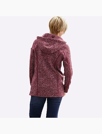 Veste polaire à capuche polaire tricotée à l'intérieur légèrement gratté - taille standard - witt