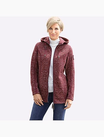 Veste polaire à capuche polaire tricotée à l'intérieur légèrement gratté - taille standard - witt