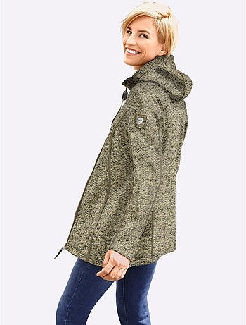 Veste polaire à capuche polaire tricotée à l'intérieur légèrement gratté - taille standard - witt