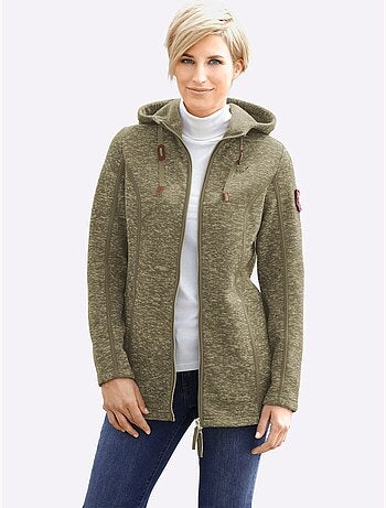 Veste polaire à capuche polaire tricotée à l'intérieur légèrement gratté - taille standard - witt