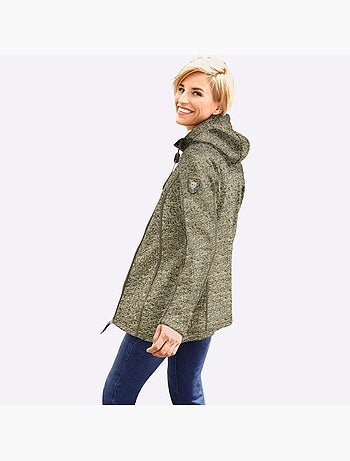 Veste polaire à capuche polaire tricotée à l'intérieur légèrement gratté - taille standard - witt