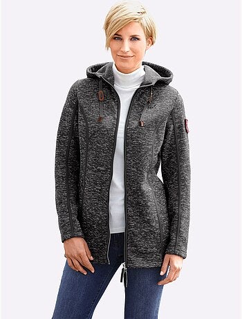 Veste polaire à capuche polaire tricotée à l'intérieur légèrement gratté - taille standard - witt