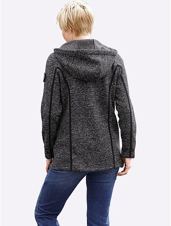 Veste polaire à capuche polaire tricotée à l'intérieur légèrement gratté - taille standard - witt
