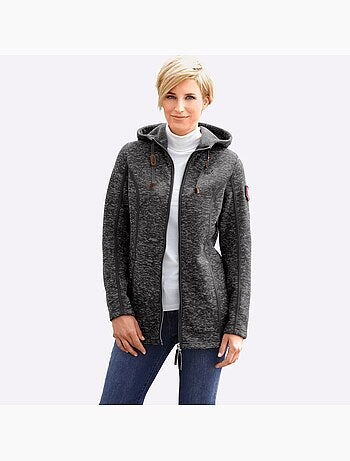 Veste polaire à capuche polaire tricotée à l'intérieur légèrement gratté - taille standard - witt