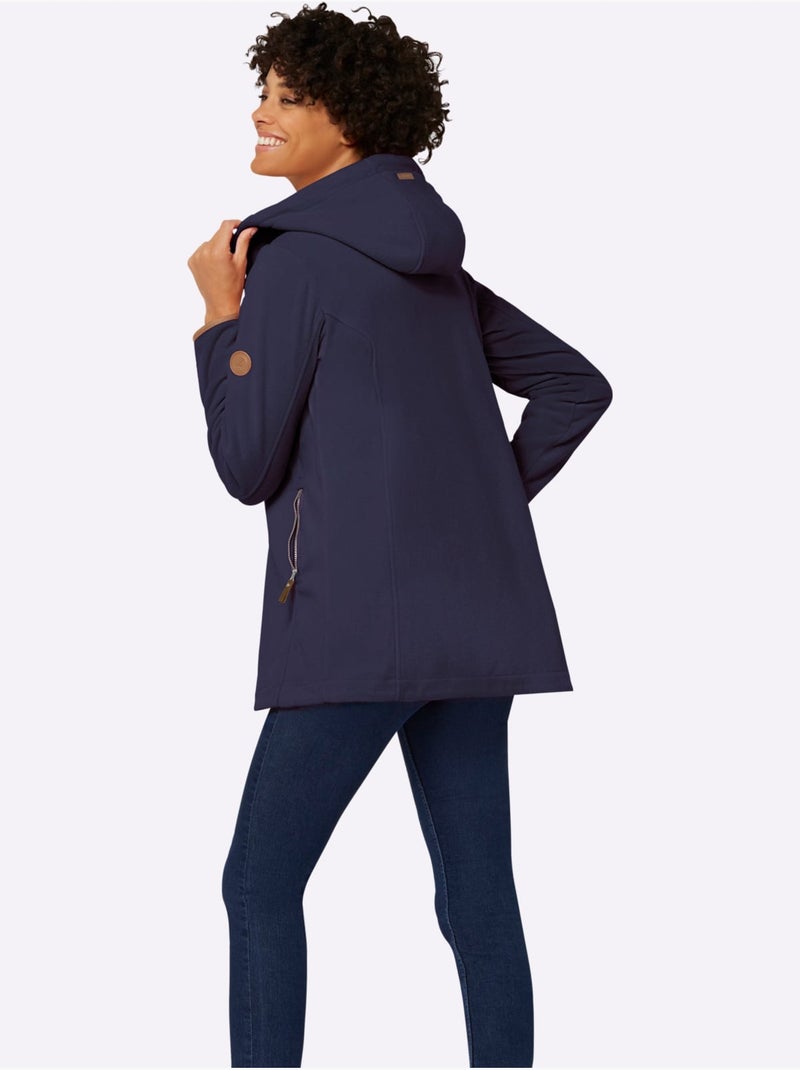 Veste polaire à capuche qualité polaire chaude - taille standard - witt Bleu marine - Kiabi
