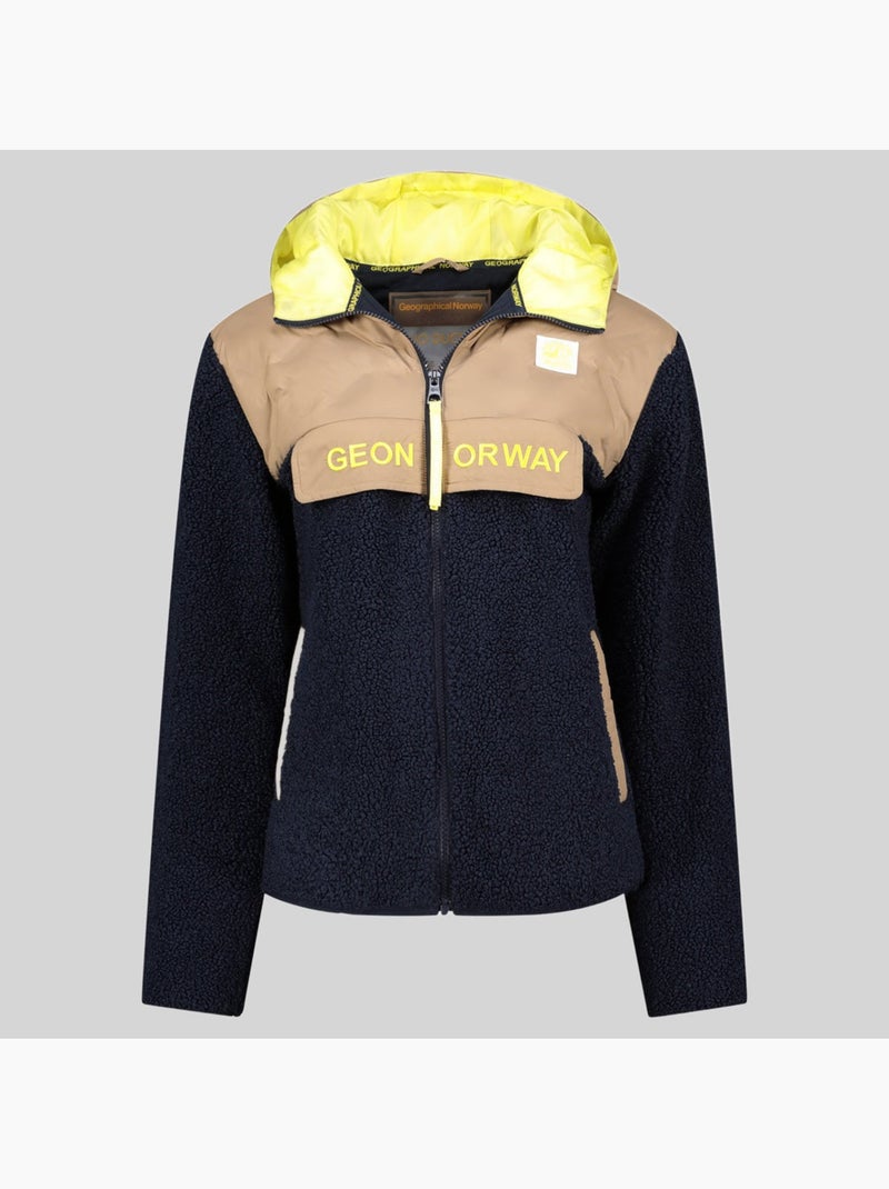 Veste polaire à capuche techic fz – geographical norway Bleu marine - Kiabi