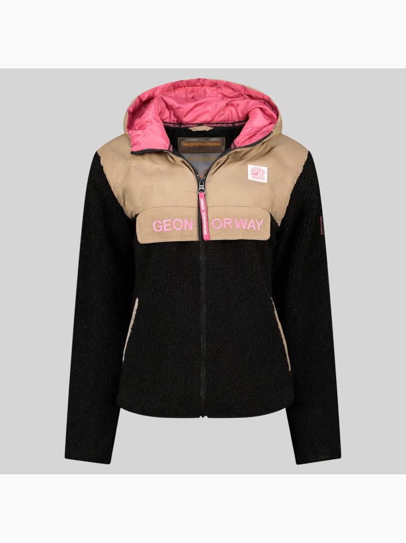 Veste polaire à capuche techic fz – geographical norway Noir - Kiabi
