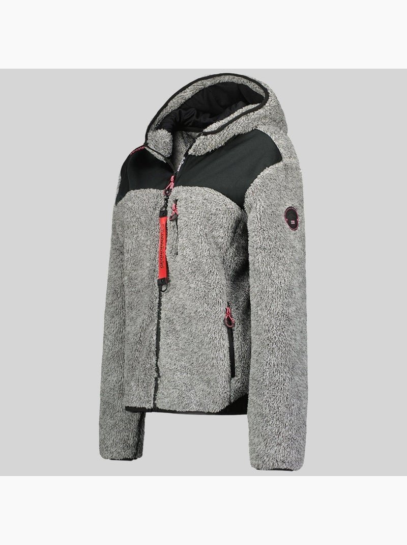 Veste polaire à capuche telodia – geographical norway Gris foncé - Kiabi