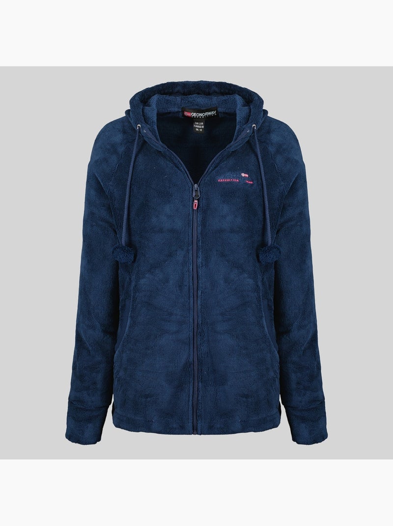 Veste polaire à capuche tilda – geographical norway Bleu marine - Kiabi