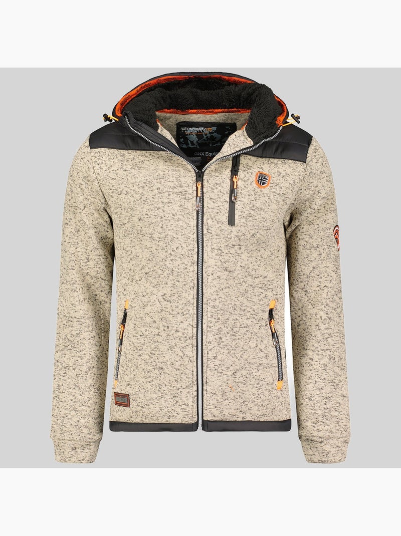 Veste polaire à capuche toledo – geographical norway Gris clair - Kiabi
