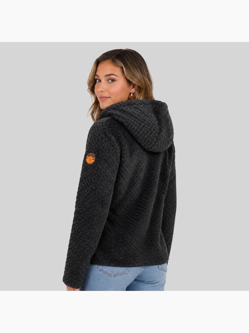 Veste polaire à capuche torsade – geographical norway Noir - Kiabi