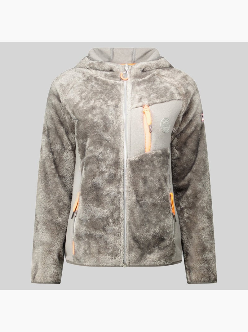 Veste polaire à capuche toscana – geographical norway Gris clair - Kiabi