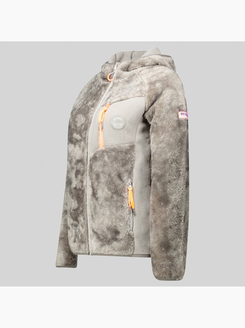 Veste polaire à capuche toscana – geographical norway Gris clair - Kiabi