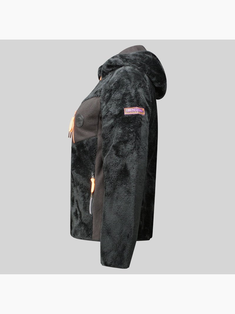 Veste polaire à capuche toscana – geographical norway Noir - Kiabi