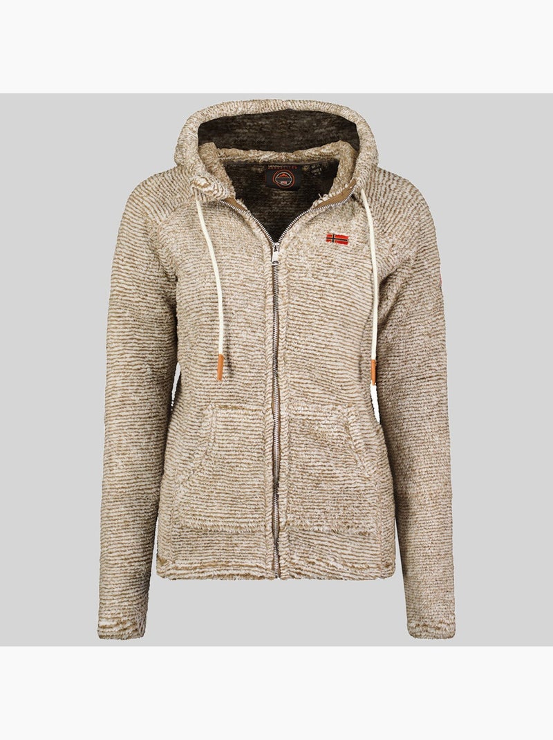 Veste polaire à capuche trigo – geographical norway Taupe - Kiabi
