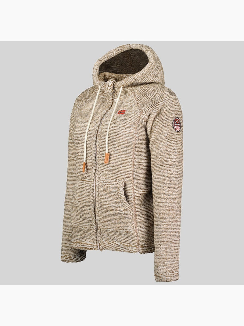 Veste polaire à capuche trigo – geographical norway Taupe - Kiabi