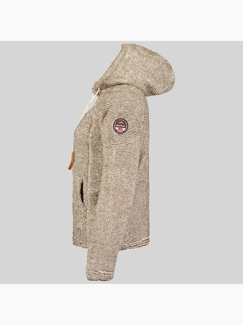 Veste polaire à capuche trigo – geographical norway Taupe - Kiabi