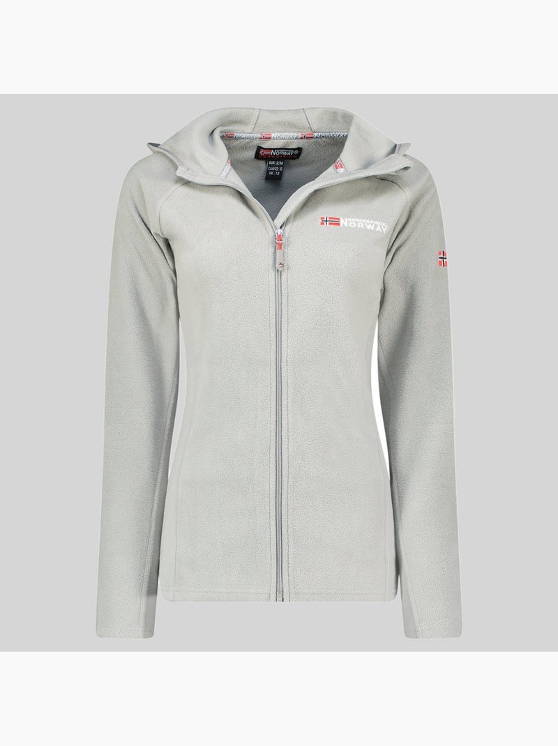 Veste polaire à capuche tugood – geographical norway Gris clair - Kiabi