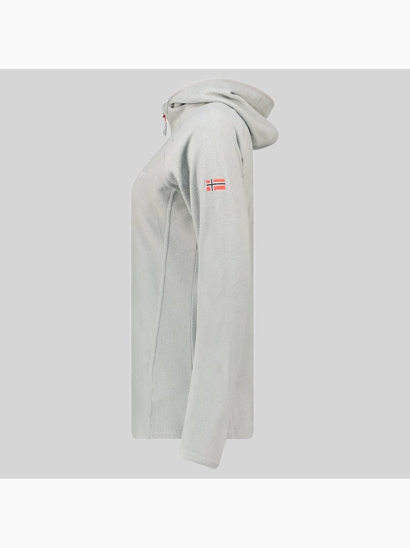 Veste polaire à capuche tugood – geographical norway Gris clair - Kiabi