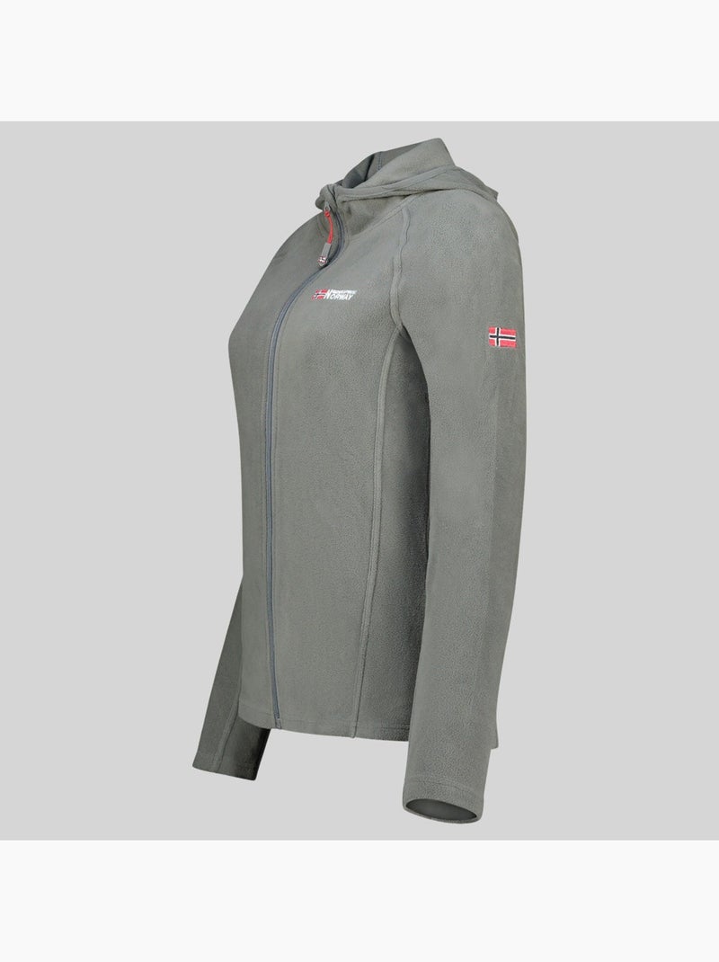Veste polaire à capuche tugood – geographical norway Gris foncé - Kiabi