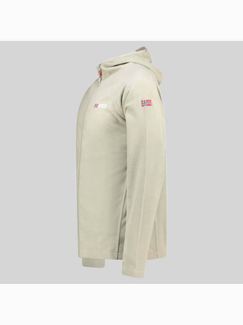Veste polaire à capuche tugood – geographical norway Vert Sauge - Kiabi