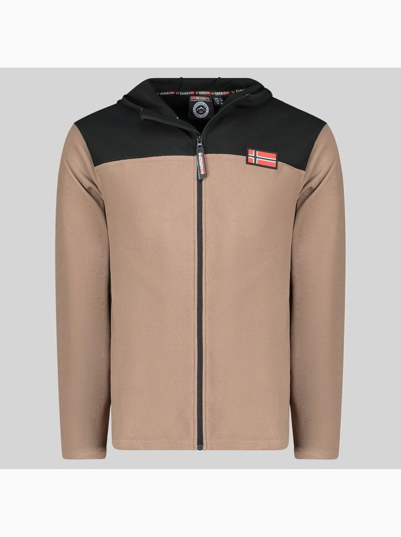 Veste polaire à capuche uniclerc hood – geographical norway Taupe - Kiabi