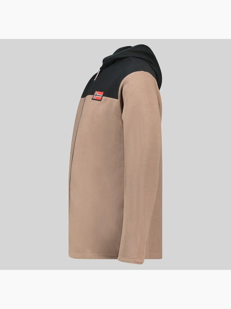 Veste polaire à capuche uniclerc hood – geographical norway Taupe - Kiabi