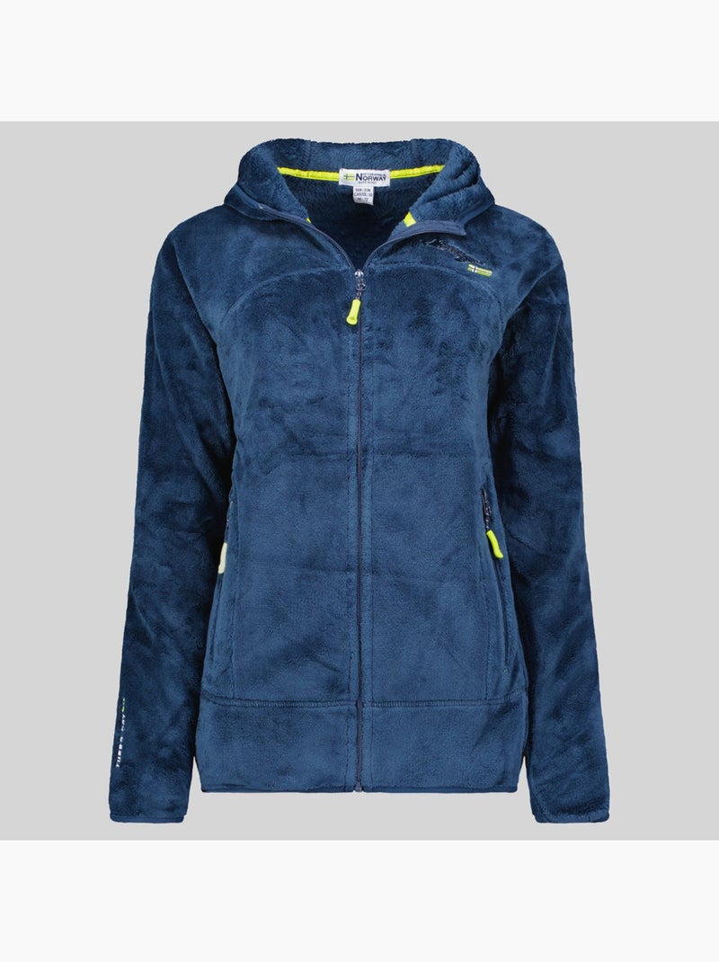 Veste polaire à capuche upalood – geographical norway Bleu marine - Kiabi