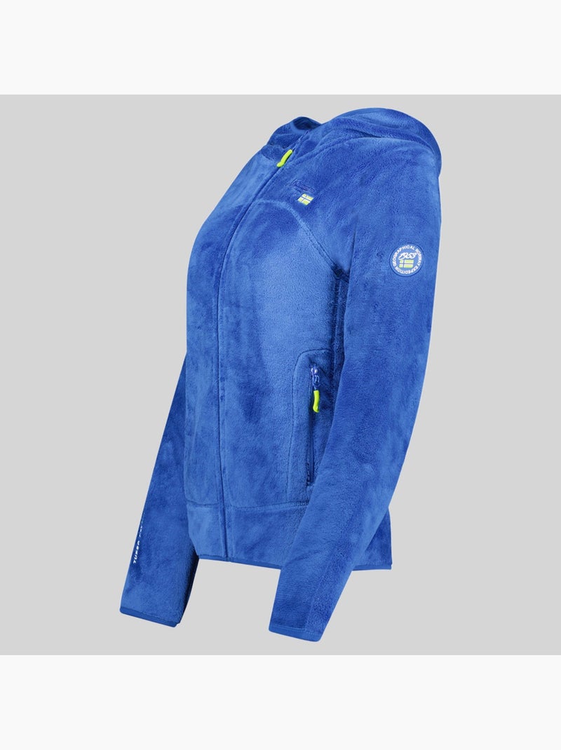 Veste polaire à capuche upalood – geographical norway Bleu roi - Kiabi