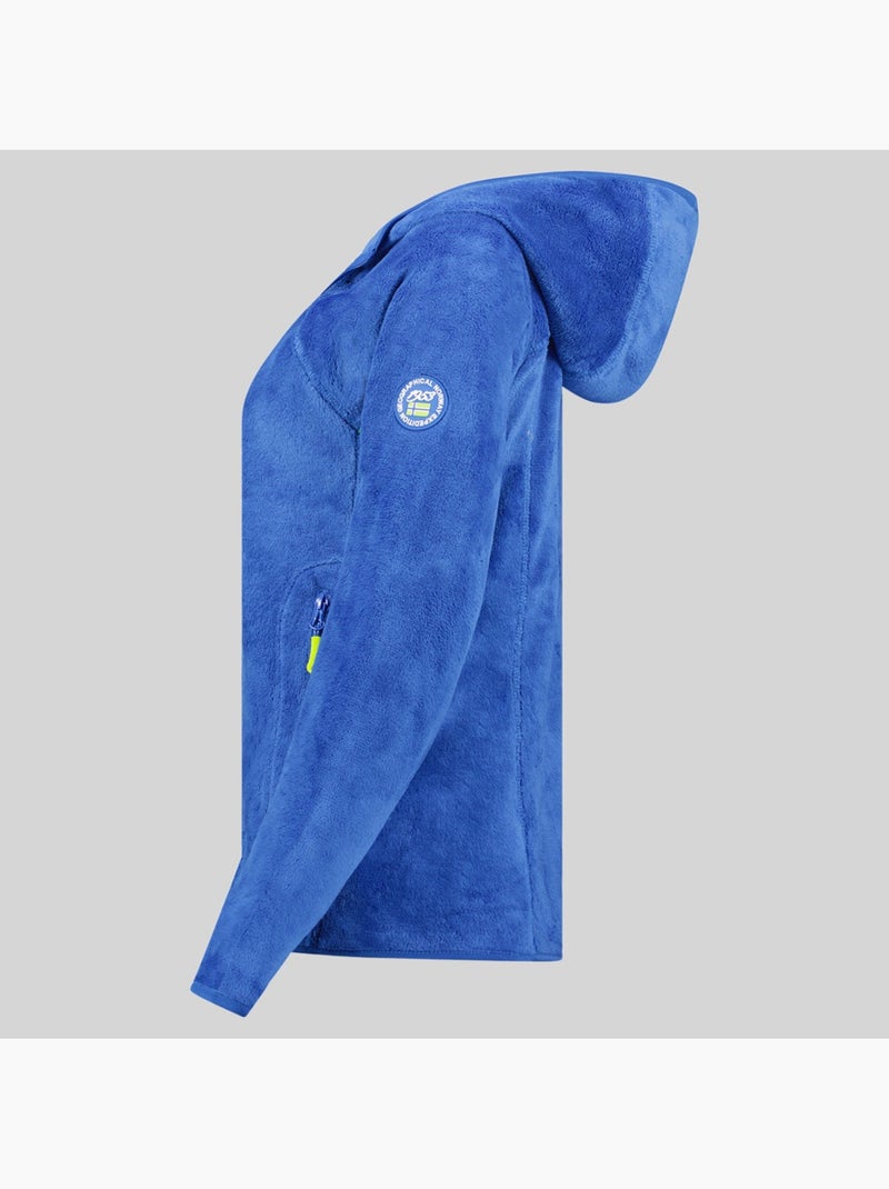 Veste polaire à capuche upalood – geographical norway Bleu roi - Kiabi