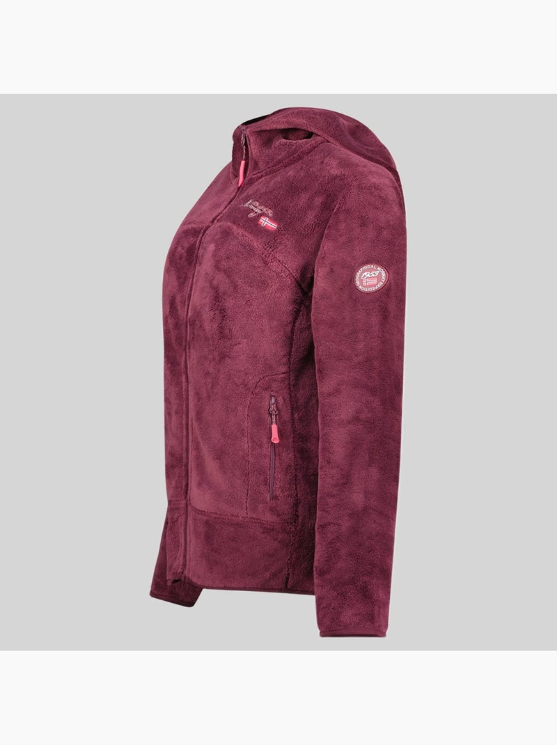 Veste polaire à capuche upalood – geographical norway Bordeaux - Kiabi