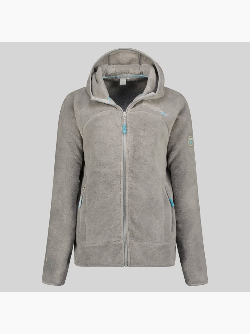 Veste polaire à capuche upalood – geographical norway Gris clair - Kiabi